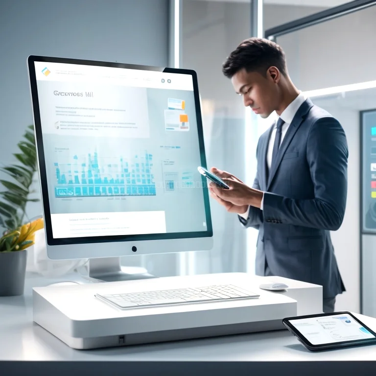 Employee engaging in a phishing simulation